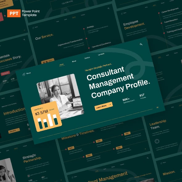 Green Modern Consultant Management Company Profile presentation