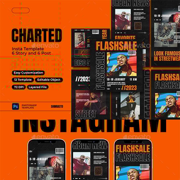 Charted Fashion Brand Instagram Template