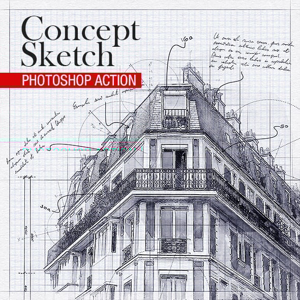 Concept Sketch - Photoshop Action