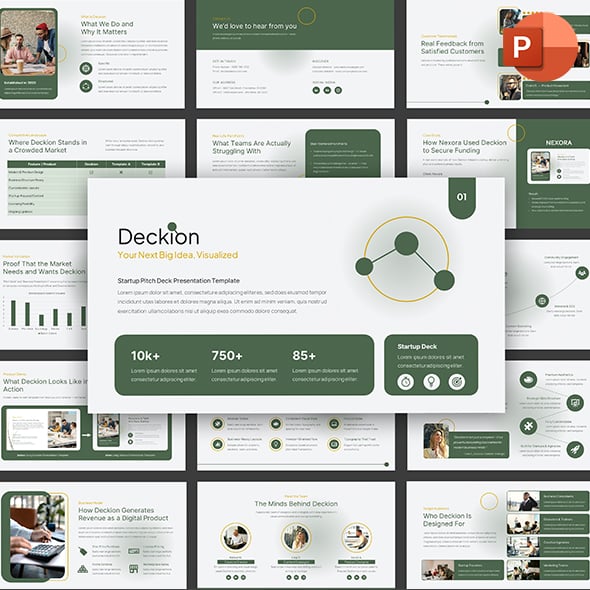 Deckion – Startup Pitch Deck Presentation PowerPoint Template