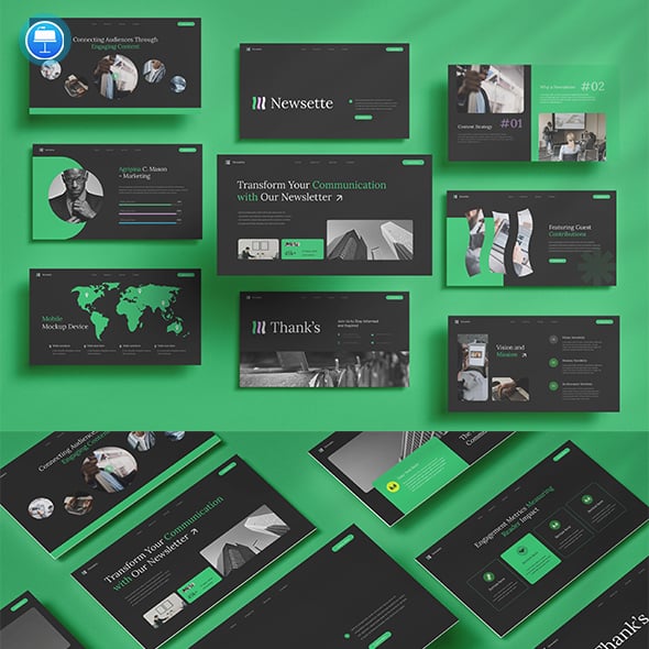 Newsette - Newsletter Keynote Presentation Template