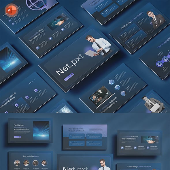 Net.pxt - IT Network & Technology PowerPoint PresentationTemplate