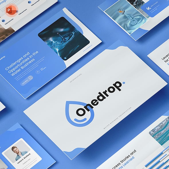 Onedrop - Water PowerPoint Business Presentation Template