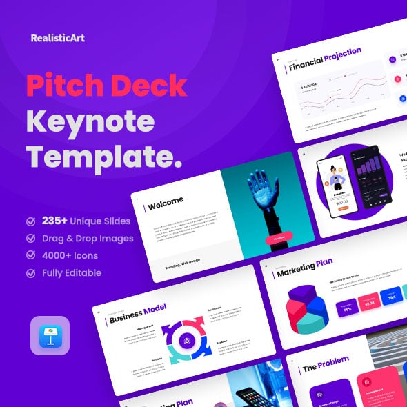 Pitch Deck Keynote Presentation Template