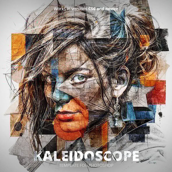 Kaleidoscope Template for Photoshop