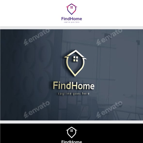 Find Home Logo Template