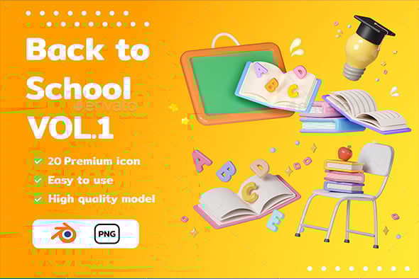 3D Back to school vol.1