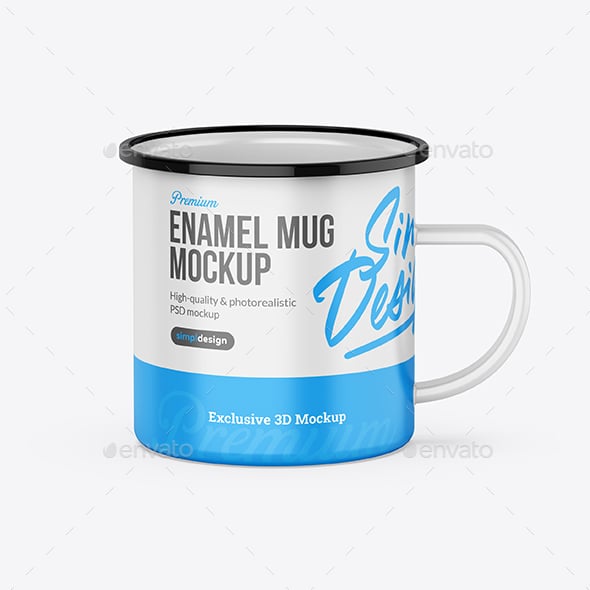 Enamel Mug Mockup