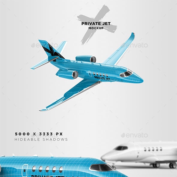 Business / Private Jet Mockup