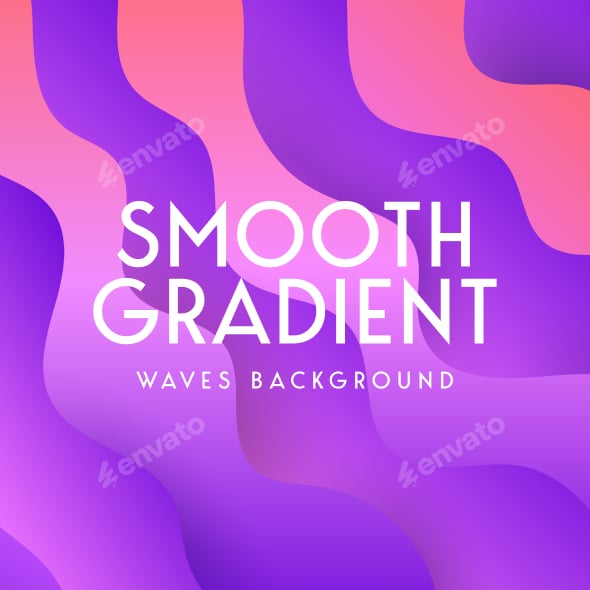 Smooth Gradient Waves Background Set