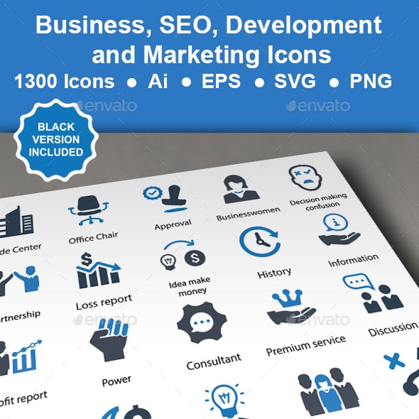 Business, SEO Development Icons
