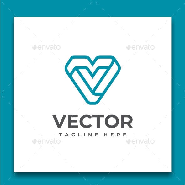 Vector - Abstract Letter V Logo Design