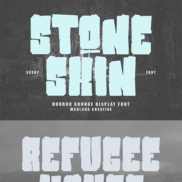 Stone Skin Horror Grunge Font