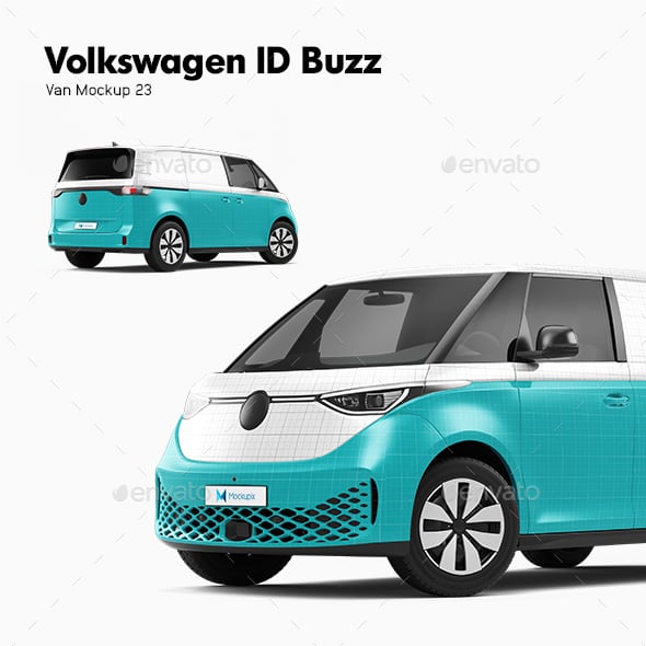Volkswagen ID.Buzz Van Mockup