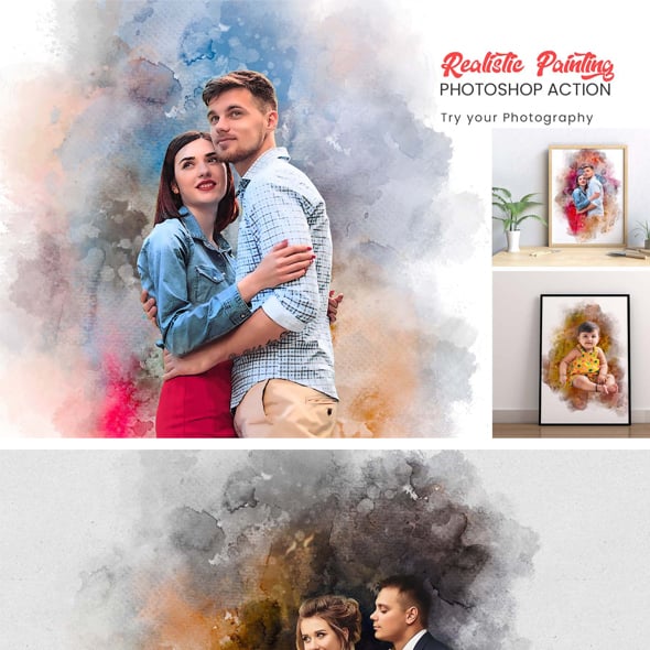 Watercolor Realistic Painting Action