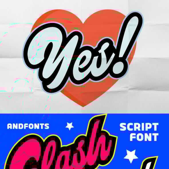 Slash Mash, Groovy Retro Script Font