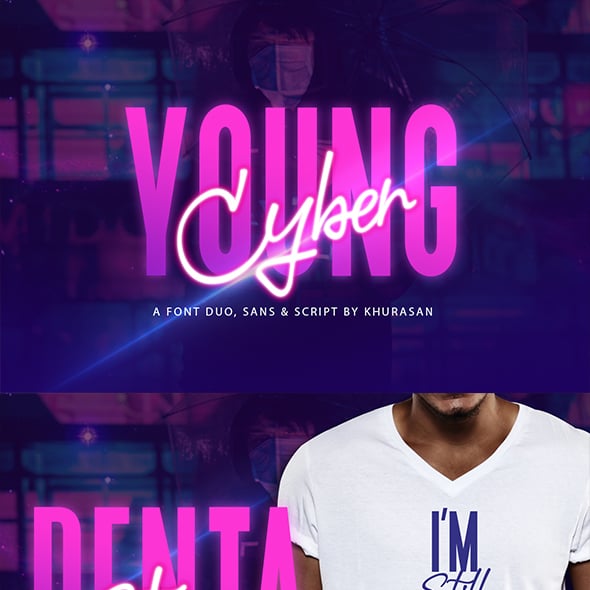 Young Cyber Font Duo