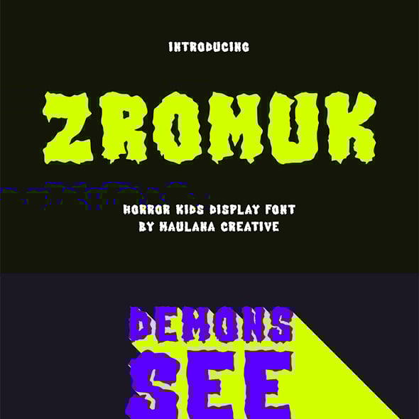 Zromuk Kids Game Font