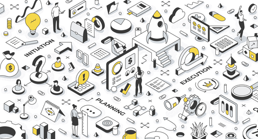 Isometric Linear Concept Illustration